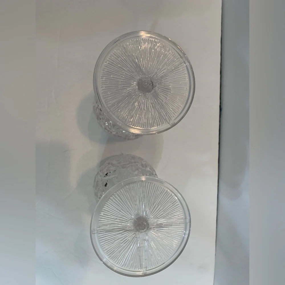 Vintage Lucite “Cracked Ice” Wine Glasses Set of 2